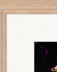 Dancing in Colours Framed print 30x30 cm / 12x12″ Wood frame corner detail