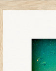Underwater Flight Framed print 30x30 cm / 12x12″ Wood frame corner detail