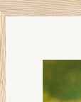 Emerald Storms Framed print 30x30 cm / 12x12″ Wood frame corner detail