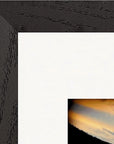 Cosmic Reflections Framed print 30x40 cm / 12x16″ Black frame corner detail