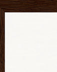 Emerald Storms Framed print 30x40 cm / 12x16″ Dark wood frame corner detail