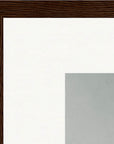 Everyday Hero Framed print 30x40 cm / 12x16″ Dark wood frame corner detail