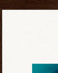 Around and Around Framed print 30x40 cm / 12x16″ Dark wood frame corner detail