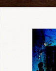 Web of Colours Framed print 30x40 cm / 12x16″ Dark wood frame corner detail