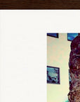 Wash It Framed print 30x40 cm / 12x16″ Dark wood frame corner detail
