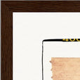 Kiss My Ass Framed print 30x40 cm / 12x16″ Dark wood frame corner detail