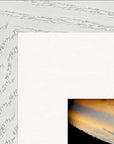Cosmic Reflections Framed print 30x40 cm / 12x16″ White frame corner detail