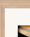 Cosmic Reflections Framed print 30x40 cm / 12x16″ Wood frame corner detail