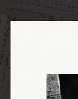This is Where He Stood Framed print 30x45 cm / 12x18″ Black frame corner detail