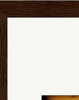 Cosmic Reflections Framed print 30x45 cm / 12x18″ Dark wood frame corner detail
