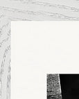 This is Where He Stood Framed print 30x45 cm / 12x18″ White frame corner detail