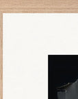 Never too Late Framed print 30x45 cm / 12x18″ Wood frame corner detail