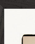 Hat On Framed print 40x40 cm / 16x16″ Black frame corner detail