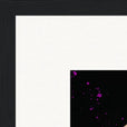 Dancing in Colours Framed print 40x40 cm / 16x16″ Black frame corner detail
