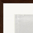 The Space We Share Framed print 40x40 cm / 16x16″ Dark wood frame corner detail