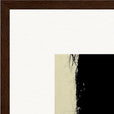 Shadow of Self Framed print 40x40 cm / 16x16″ Dark wood frame corner detail