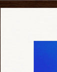 Nocturne Velvet Framed print 40x40 cm / 16x16″ Dark wood frame corner detail
