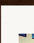 Wash It Framed print 40x40 cm / 16x16″ Dark wood frame corner detail
