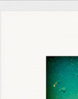 Underwater Flight Framed print 40x40 cm / 16x16″ White frame corner detail