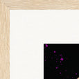 Dancing in Colours Framed print 40x40 cm / 16x16″ Wood frame corner detail