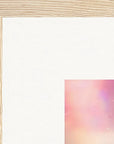 Indigo Sky Framed print 40x40 cm / 16x16″ Wood frame corner detail