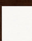 Emerald Storms Framed print 40x50 cm / 16x20″ Dark wood frame corner detail