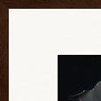Never too Late Framed print 40x50 cm / 16x20″ Dark wood frame corner detail