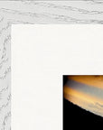 Cosmic Reflections Framed print 40x50 cm / 16x20″ White frame corner detail