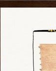 Kiss My Ass Framed print A2 (42 x 59.4 cm) Dark wood frame corner detail