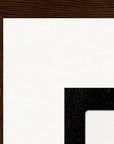 Little Secret Framed print A2 (42 x 59.4 cm) Dark wood frame corner detail