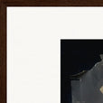 Never too Late Framed print A2 (42 x 59.4 cm) Dark wood frame corner detail