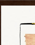 Kiss My Ass Framed print 45x60 cm / 18x24″ Dark wood frame corner detail