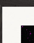 Dancing in Colours Framed print 50x50 cm / 20x20″ Black frame corner detail