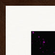 Dancing in Colours Framed print 50x50 cm / 20x20″ Dark wood frame corner detail