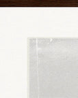 The Space We Share Framed print 50x50 cm / 20x20″ Dark wood frame corner detail