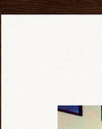 Wash It Framed print 50x50 cm / 20x20″ Dark wood frame corner detail