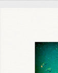 Underwater Flight Framed print 50x50 cm / 20x20″ White frame corner detail