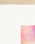 Indigo Sky Framed print 50x50 cm / 20x20″ Wood frame corner detail