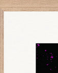 Dancing in Colours Framed print 50x50 cm / 20x20″ Wood frame corner detail