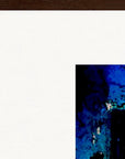Web of Colours Framed print 50x70 cm / 20x28″ Dark wood frame corner detail