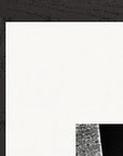This is Where He Stood Framed print A1 (59.4 x 84.1 cm) Black frame corner detail