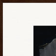 Never too Late Framed print 60x80 cm / 24x32″ Dark wood frame corner detail