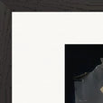 Never too Late Framed print 60x90 cm / 24x36″ Black frame corner detail