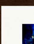 Web of Colours Framed print 70x100 cm / 28x40″ Dark wood frame corner detail
