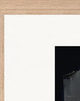 Never too Late Framed print 70x100 cm / 28x40″ Wood frame corner detail