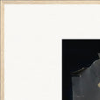 Never too Late Framed print 70x100 cm / 28x40″ Wood frame corner detail
