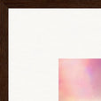 Indigo Sky Framed print 70x70 cm / 28x28″ Dark wood frame corner detail