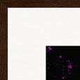 Dancing in Colours Framed print 70x70 cm / 28x28″ Dark wood frame corner detail