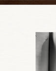 Synch'd Hands Framed print 70x70 cm / 28x28″ Dark wood frame corner detail