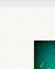 Underwater Flight Framed print 70x70 cm / 28x28″ White frame corner detail